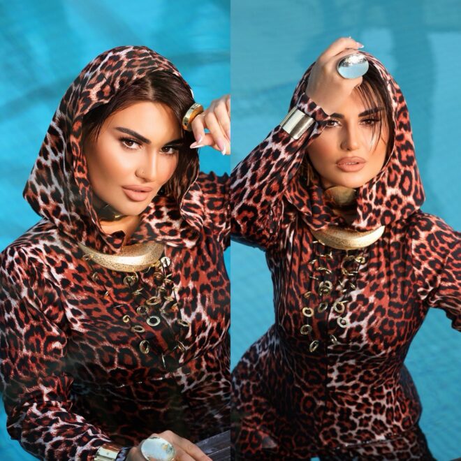 Şəbnəm yeni fotolar üçün hovuza girdi