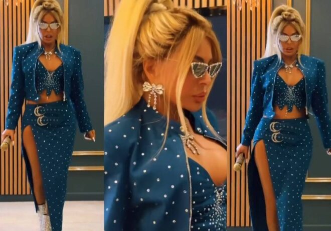 Aygün Kazımova geyimi ilə diqqət çəkdi