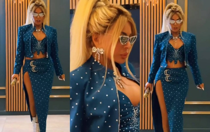 Aygün Kazımova geyimi ilə diqqət çəkdi