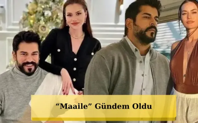 Burak Özçivit və Fahriye Evcendən yeni ailə fotosu - Rekord bəyəni