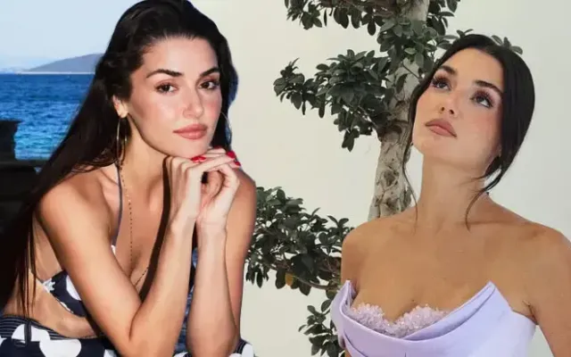 Hande Erçel qara geyimdə pozlar paylaşdı