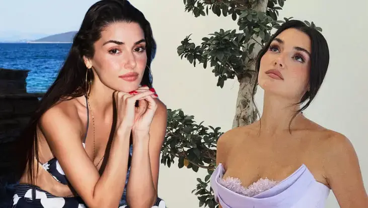 Hande Erçel qara geyimdə pozlar paylaşdı