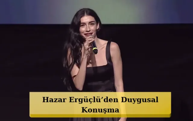 Hazar Ergüçlü Altın Koza mükafatında çıxışı ilə diqqət çəkdi
