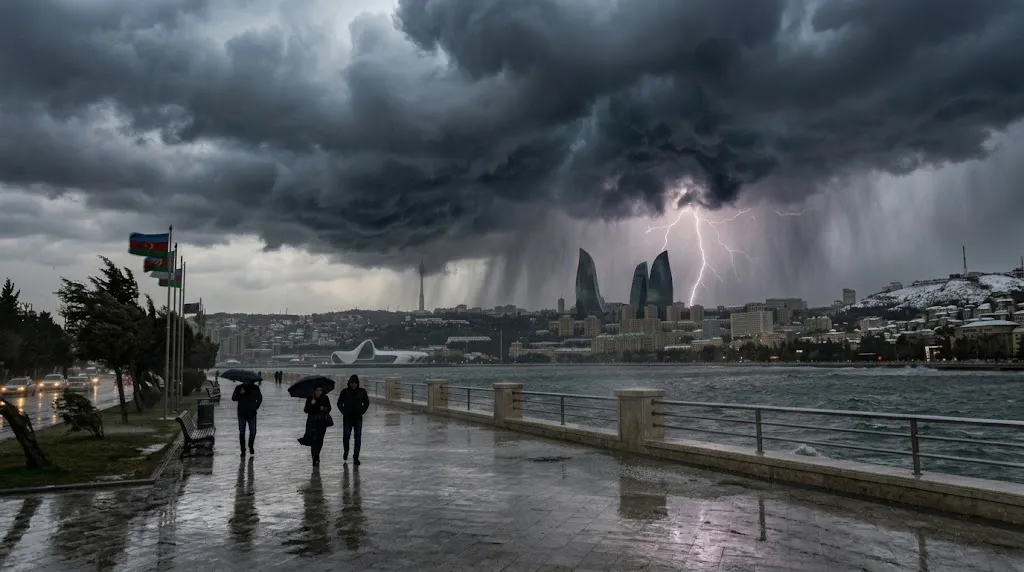 Bakıda hava KƏSKİN DƏYİŞİR – Leysan, şimşək, dolu və qar GƏLİR