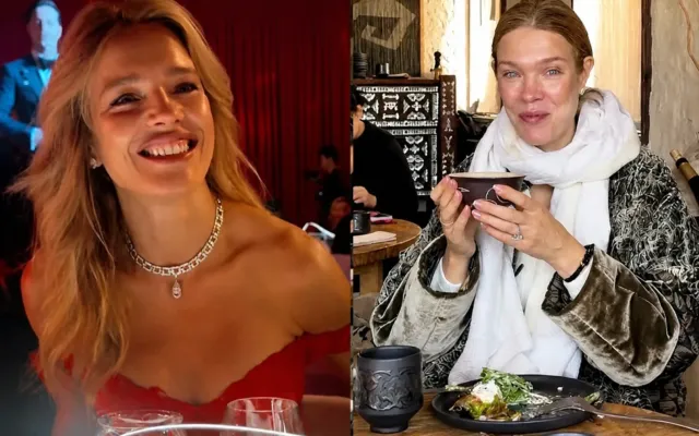 Nataliya Vodianova Qazaxıstanda ilk dəfə kımız içdi